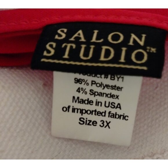 Red Oversized Tunic Top With Side Tie Detail By Salon Studio Size 3X - Picture 5 of 6